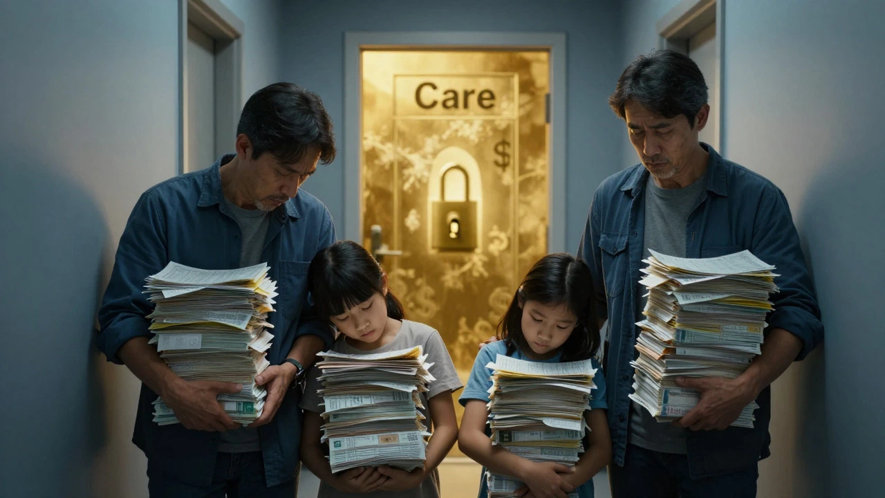 Family weighed down by medical bills facing a locked care door