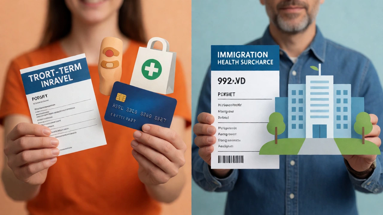 Conceptual comparison of travel vs resident UK healthcare