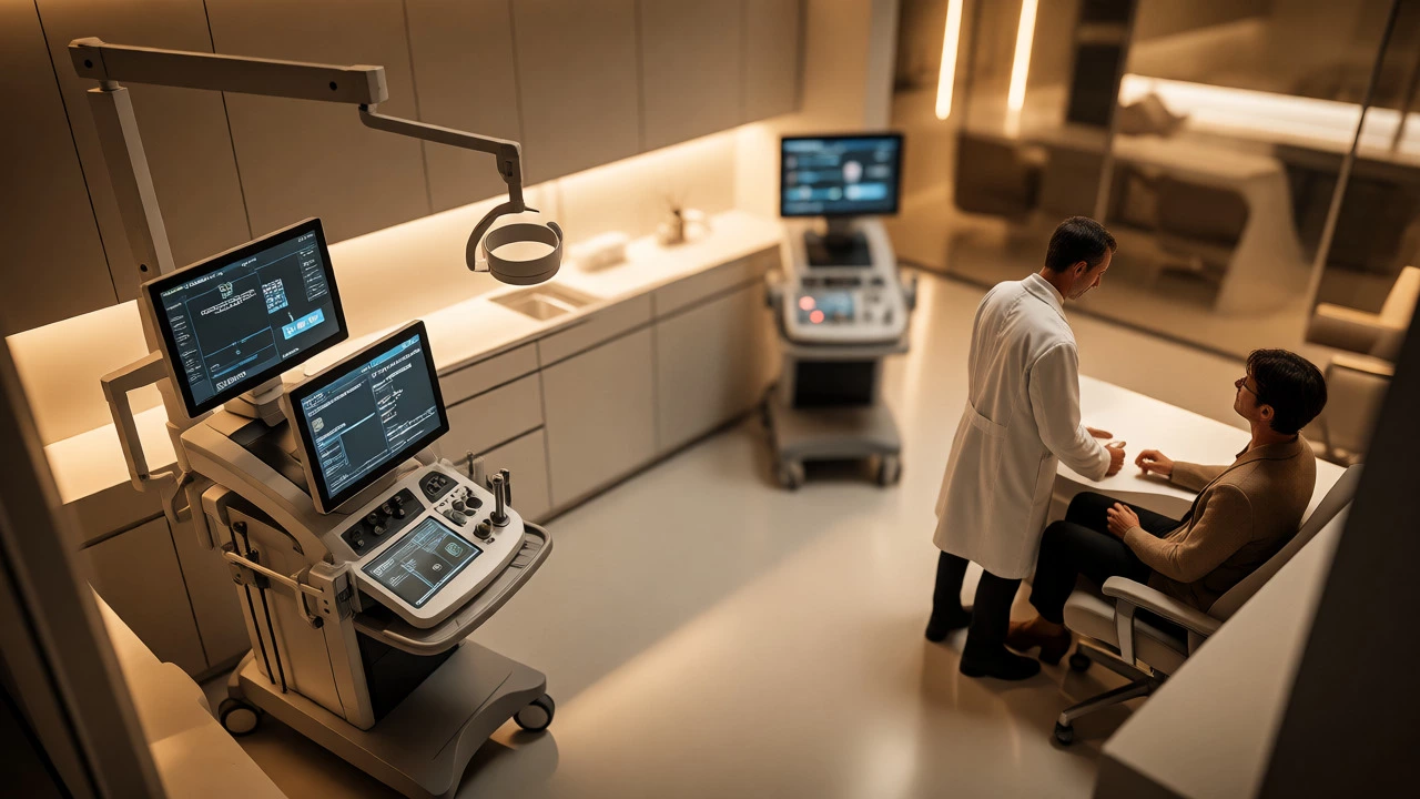 Private healthcare consultation in a luxury UK clinic